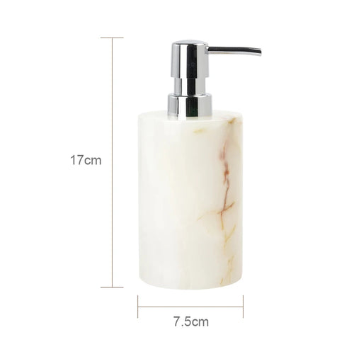 ensemble accessoires de salle de bain en marbre naturel luxe - vue 21 sur 23