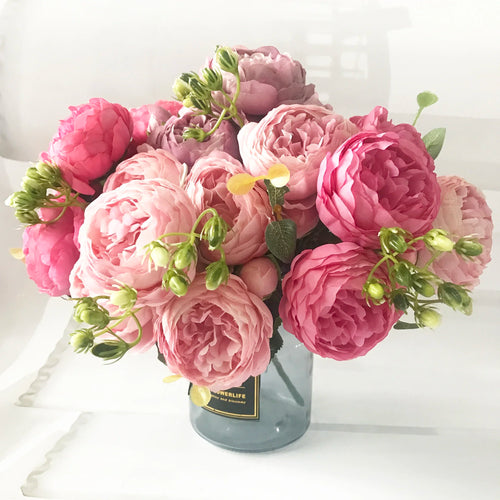bouquet de pivoines artificielles pour décoration de mariage intérieur - vue 2 sur 17