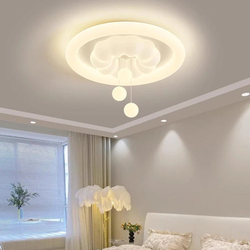 plafonnier nuage pour chambre d'enfant style crémeux et ludique - vue 4 sur 9