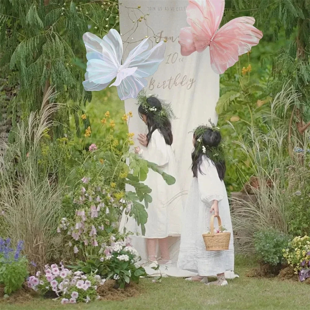 décoration papillons géants pour baby shower mariage anniversaire - vue 6 sur 19