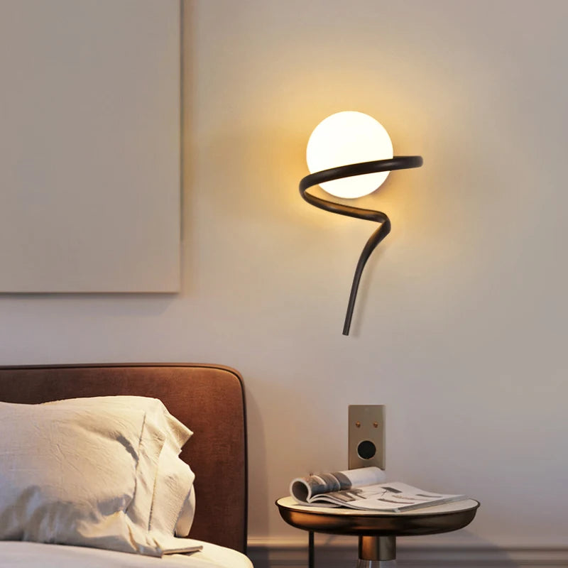 applique murale ronde en verre design moderne créative pour intérieur - vue 3 sur 10