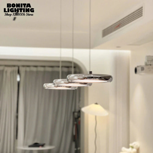 suspension à led minimaliste moderne design luxe ronde avec gradation - vue 4 sur 14
