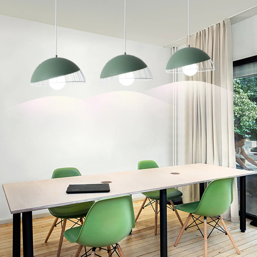 lustre moderne créatif style macaron pour restaurant - vue 5 sur 10
