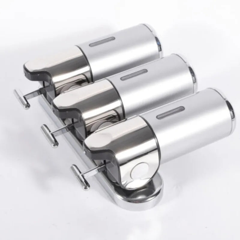 lot de 3 distributeurs de savon liquide à fixation murale - vue 3 sur 7