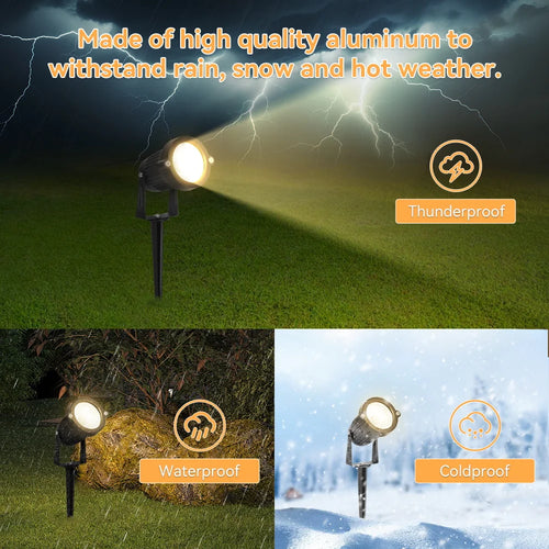 lampes de jardin led étanches pour éclairage extérieur décoratif - vue 3 sur 7
