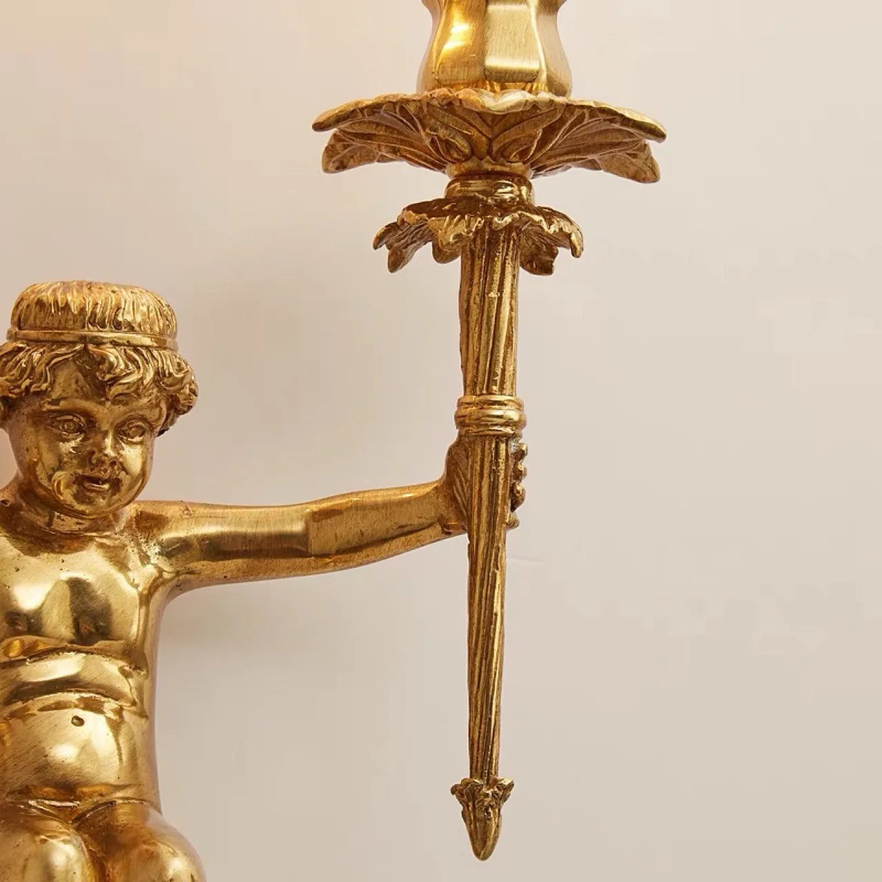 applique murale ange nordique en cuivre luminaire décoratif intérieur classique européen - vue 4 sur 7