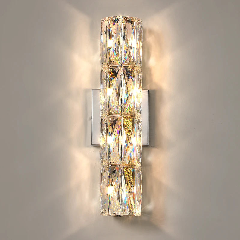 applique murale led en cristal k9 éclairage de luxe moderne - vue 5 sur 21
