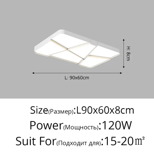 Modern Creative Splicing LED Chandeliers, Used For Bedroom Learning, Living, Dining, Indoor Lighting, Dimmable Home Decoration - vue 13 sur 12