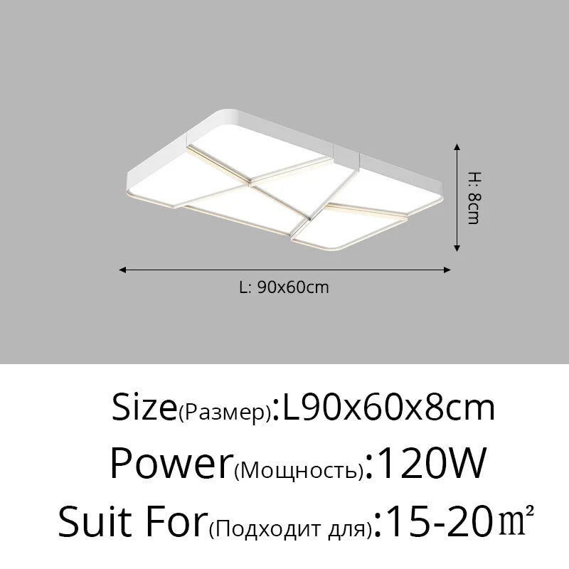 Modern Creative Splicing LED Chandeliers, Used For Bedroom Learning, Living, Dining, Indoor Lighting, Dimmable Home Decoration - vue 12 sur 12