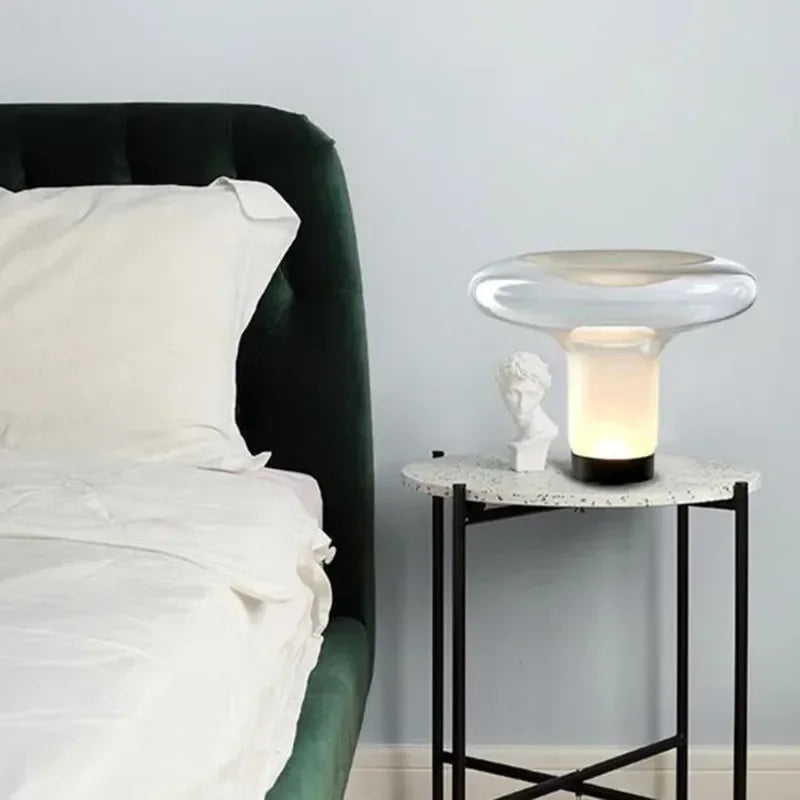 Italy Design Mushroom Table Lamps Glass Desk Light Close to Original for Bedroom Living Room - vue 4 sur 7