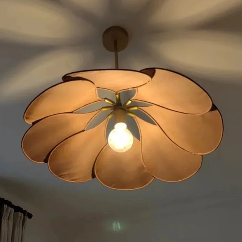 suspension led en tissu nordique décoratif d'intérieur - vue 5 sur 18