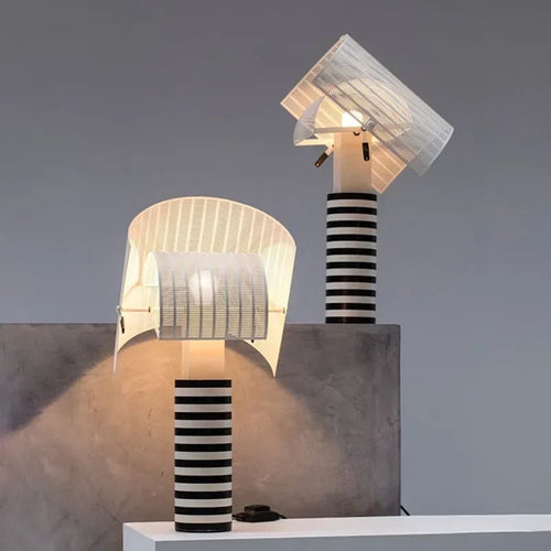 Denmark Table Lamp Modern Stripe Grid Desk Light for Bedroom Living Room - vue 2 sur 7
