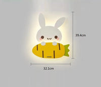 applique murale led dessin animé baleine lapin dinosaure pour enfants