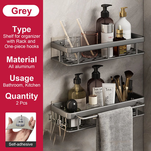 etagère murale sans perçage pour rangement de salle de bain et cuisine - vue 31 sur 30