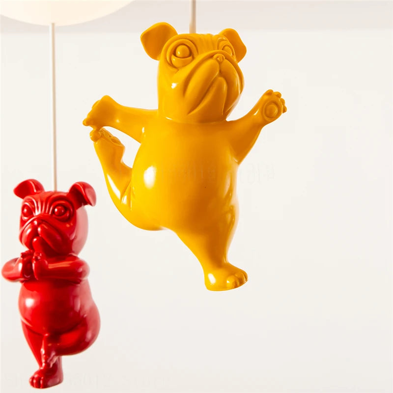 plafonnier créatif animal chien en résine pour décor amusant - vue 3 sur 8