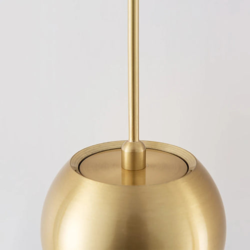 lustre en cuivre simple projecteur suspendu atmosphère lumineuse - vue 4 sur 8