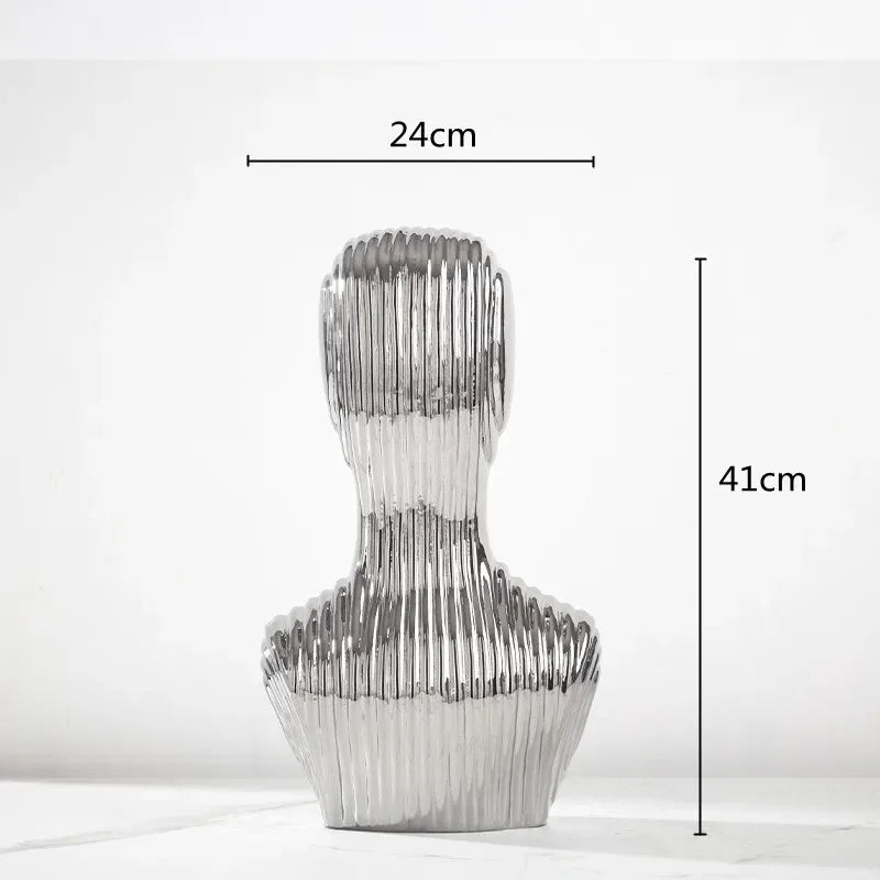 sculpture en verre abstraite avec rayures décoratives pour décoration intérieure - vue 7 sur 15