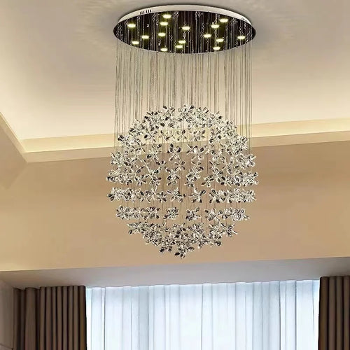 Plafond moderne chambre lustre salon lumière en cristal lustre de luxe circulaire restaurant led luminaire - vue 7 sur 10