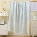 serviette de plage turque large rayures franges absorbante