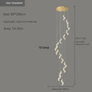 lustre moderne nordique twist light en acrylique pour intérieur élégant