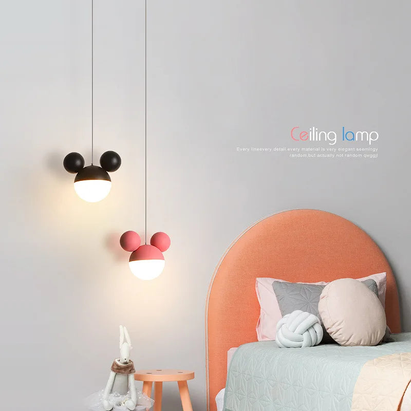 suspension mickey lampe moderne créative pour enfant - vue 4 sur 8