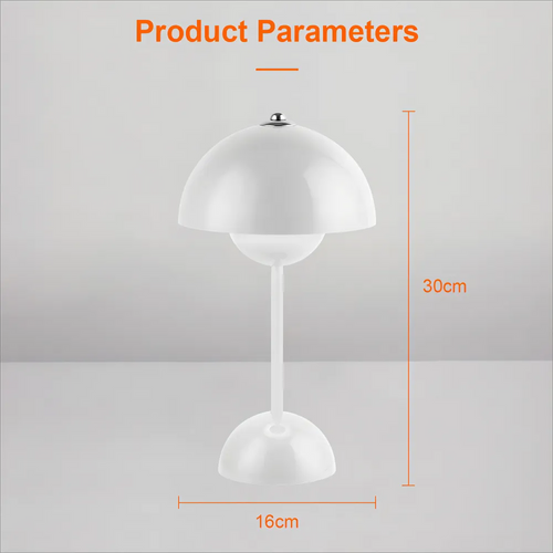 Lampe de table led nordique interrupteur tactile supérieur lampe de table de chargement USB lampe de champignon de bourgeon de fleur lampe de table décorative de table de chevet - vue 7 sur 14