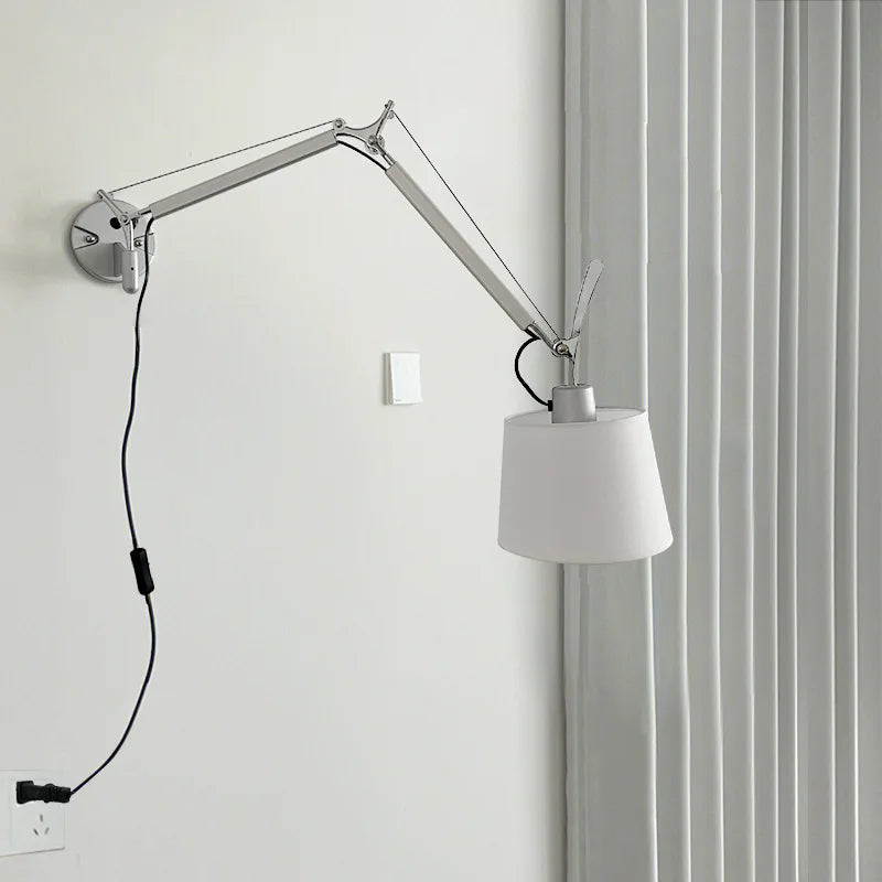 applique murale industrielle nordique pliable avec bras long pivotant - vue 4 sur 11