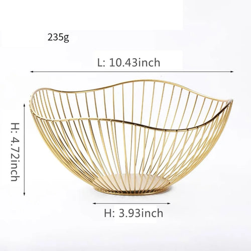 corbeille à fruits en métal pour rangement et décorations variées - vue 7 sur 13