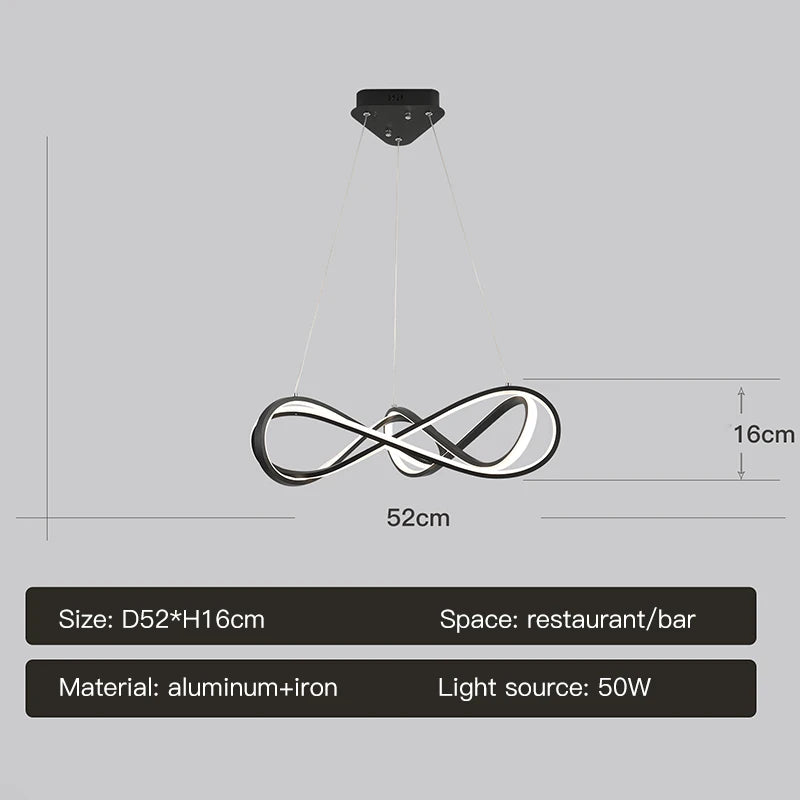 suspension design moderne avec télécommande et courbes élégantes - vue 10 sur 12