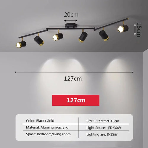 plafonnier led moderne à bande lumineuse décorative pour intérieur - vue 21 sur 21