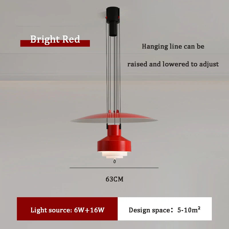lustre suspendu nordique réglable pour intérieur élégant - vue 9 sur 14