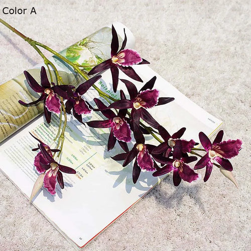 orchidées de luxe fleurs artificielles pour Noël mariage et décorations automne - vue 6 sur 7