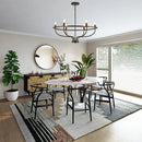 lustre suspension rétro led industriel anneau lumineux decorfixtures
