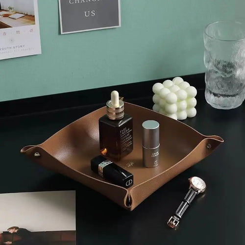 boîte de rangement en cuir pour clés et cosmétiques - vue 2 sur 17