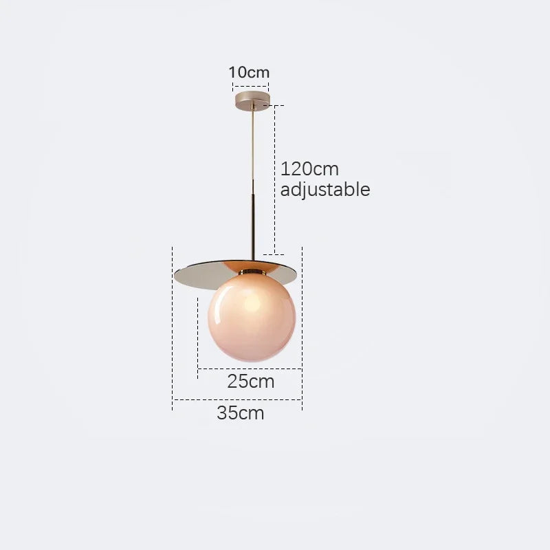suspension moderne en verre teinté pour décoration intérieure - vue 9 sur 11