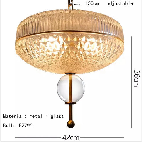 suspension créative en verre de champagne en métal doré 3000k - vue 11 sur 10