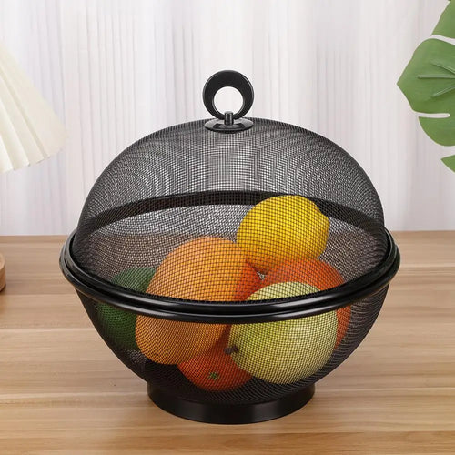 panier à fruits en maille avec couvercle anti mouches en inox - vue 2 sur 12