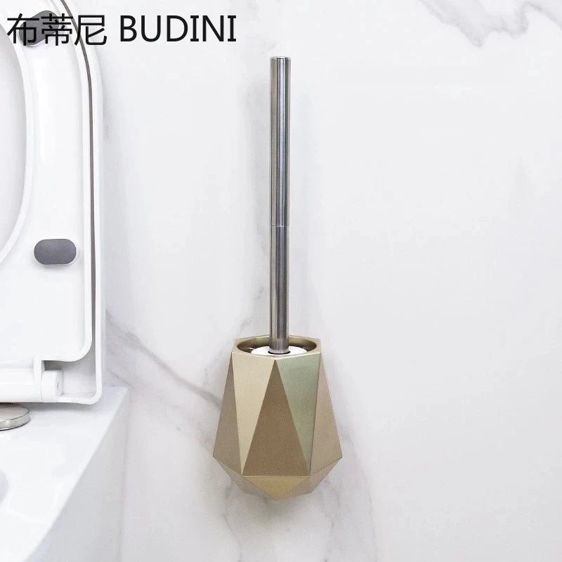brosse de toilette en silicone avec support mural ou sur pied - vue 4 sur 10