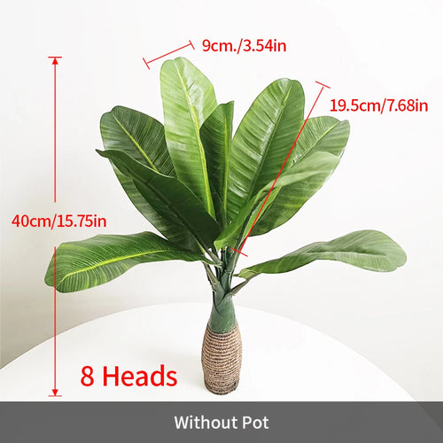 bananier tropical artificiel en pot pour décoration intérieure et extérieure - vue 7 sur 8