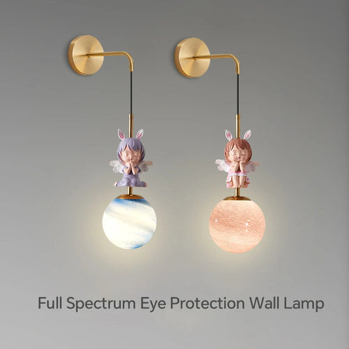 applique murale led design lune et planète pour décoration intérieure - vue 2 sur 18