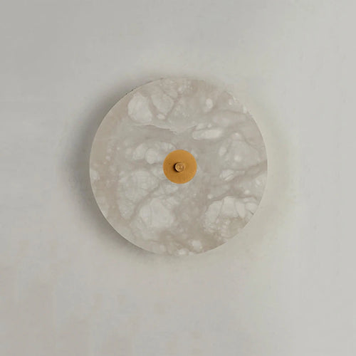 applique ronde en marbre rétro-éclairage pour hôtel - vue 6 sur 9