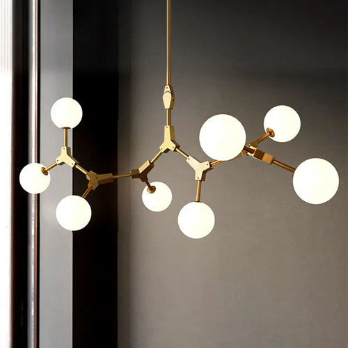lustre nordique design en verre pour éclairage élégant - vue 2 sur 12