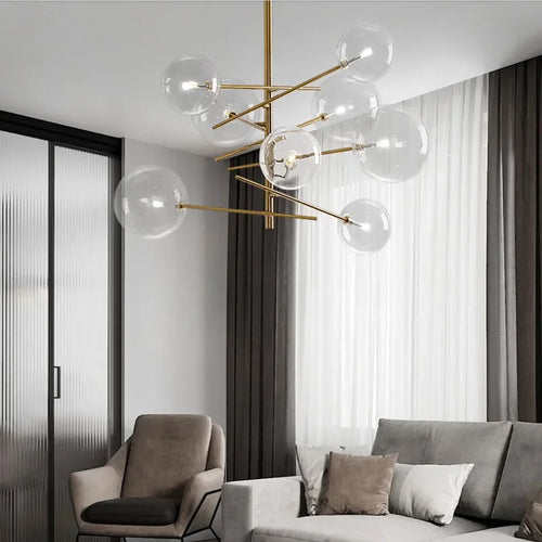 lustre led moderne design nordique pour un éclairage intérieur élégant - vue 5 sur 6