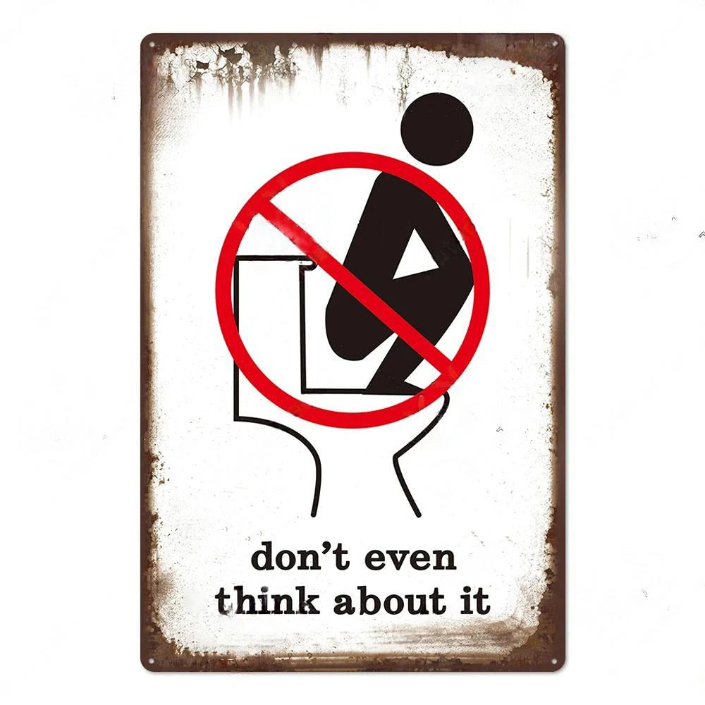 plaques en étain vintage pour décoration rétro murale
