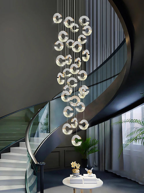 lustre moderne en cristal design loft pour éclairage minimaliste - vue 2 sur 14