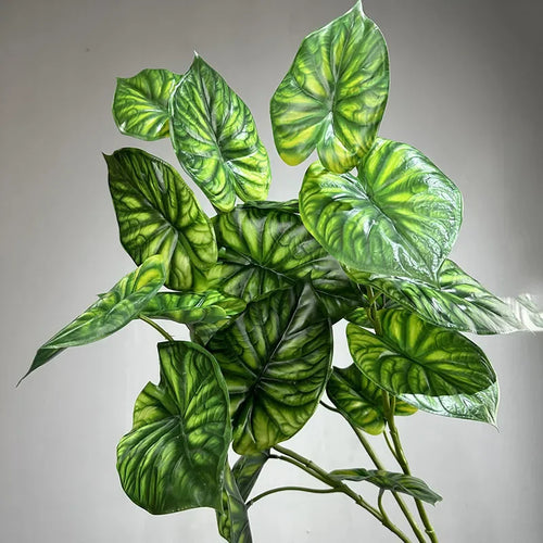 lot de 2 plantes vertes artificielles décoratives en plastique - vue 7 sur 8