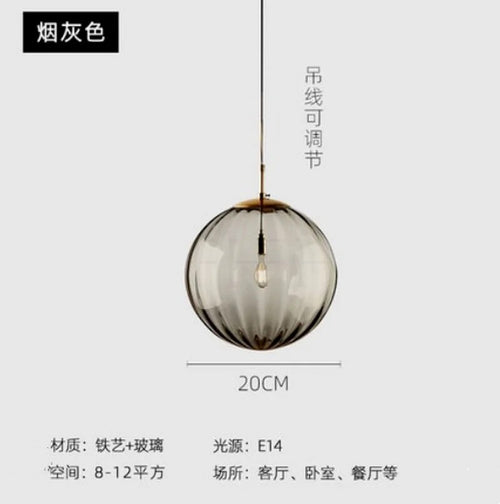 lustre verre coloré nordique moderne grain eau - vue 20 sur 29