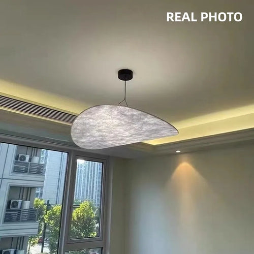 Nordique soie suspension Led lumières chambre Wabi Sabi Lustre Led Luminarias décor à la maison suspendre Lustre luminaires - vue 5 sur 11
