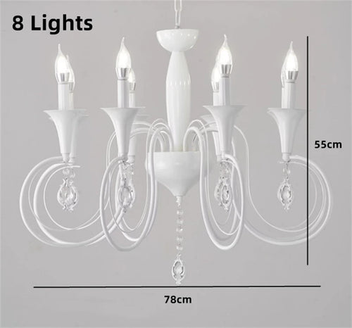 lustre en fer de style campagnard européen et américain pour intérieur - vue 5 sur 6