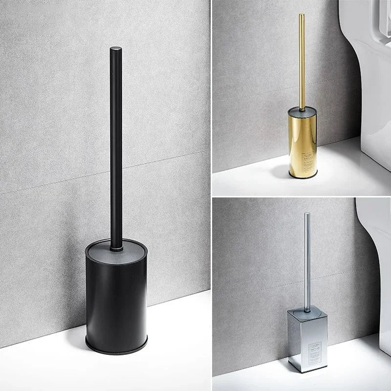 brosse de toilette de luxe en acier inoxydable pour salle de bain - vue 1 sur 8
